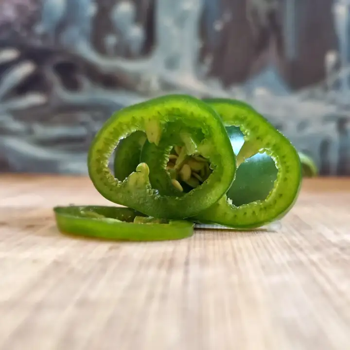 a sliced jalapeño pepper