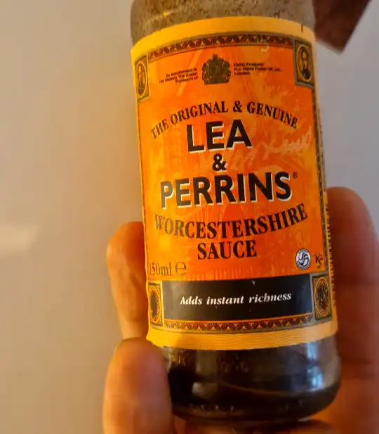 bottle of worcestershire sauce