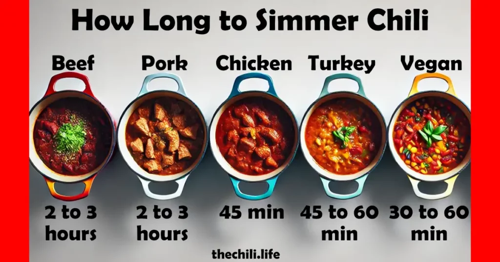 how long to simmer chili