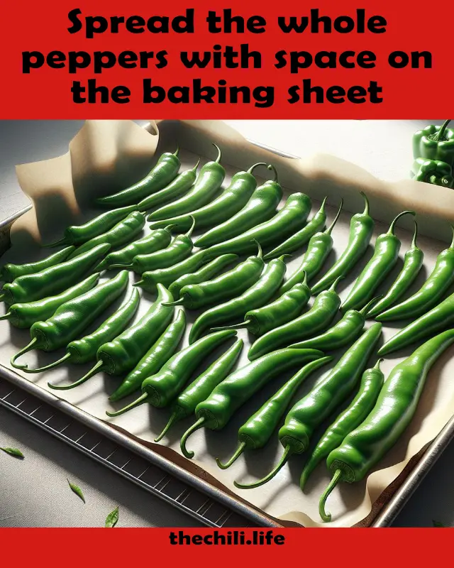 make sure there's space between the peppers you plan to dry in the oven.